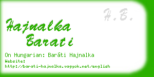 hajnalka barati business card